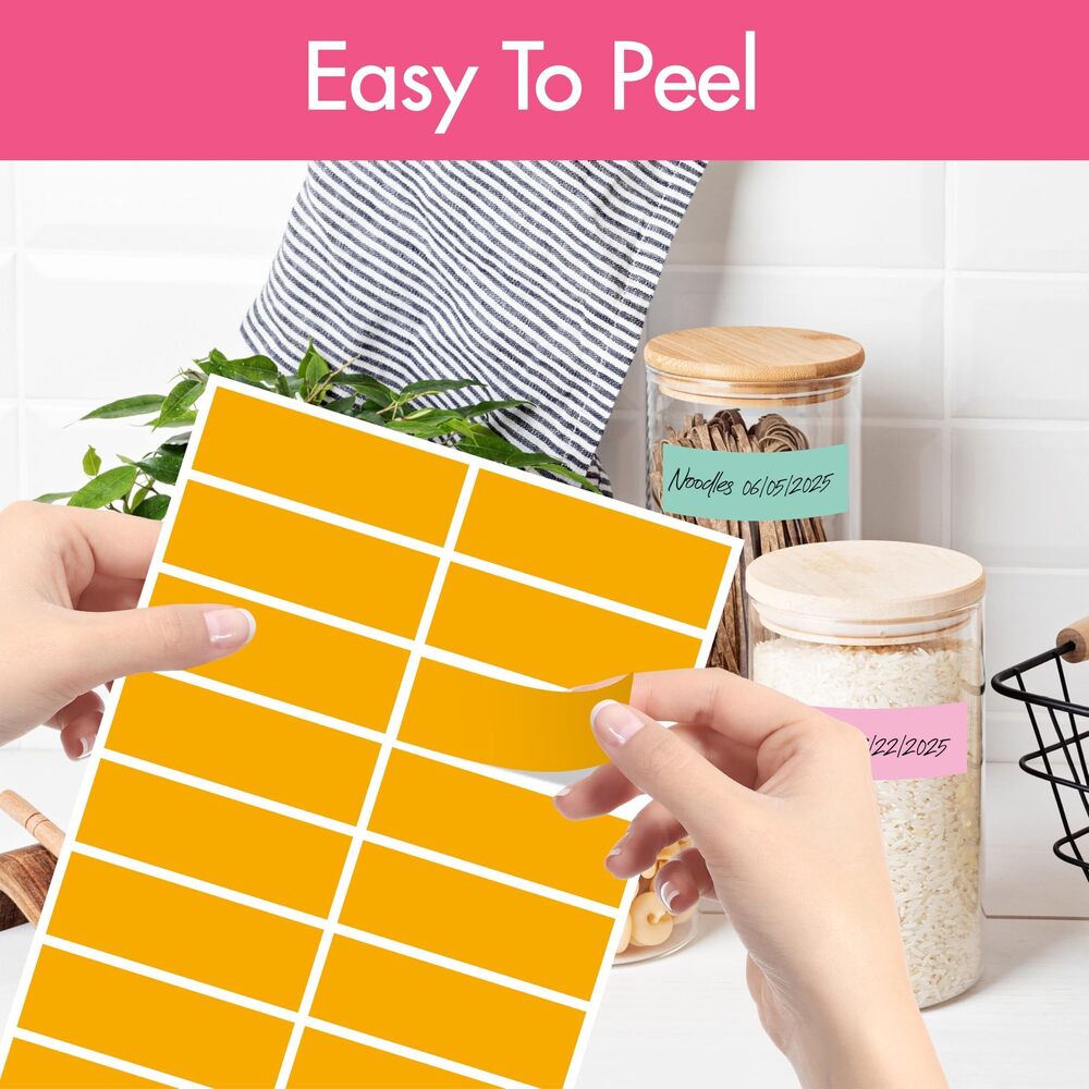 3064 512 Color Coding Labels, 16 Colors Blank Stickers Mini Rectangular - Picture 4 of 7